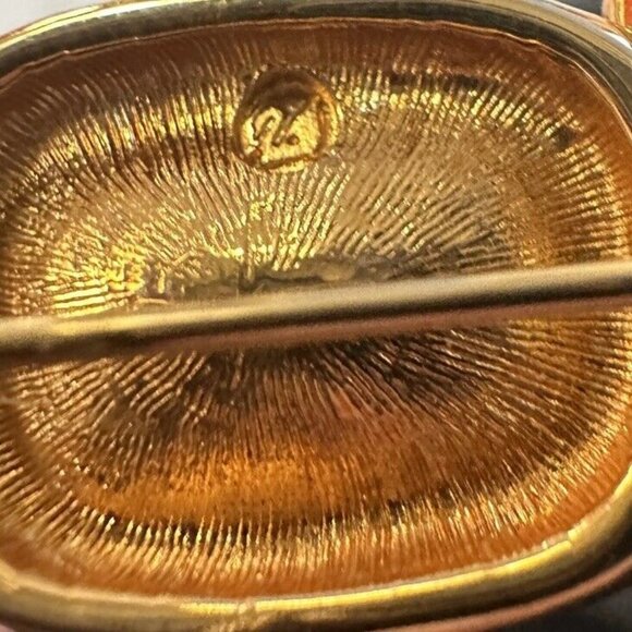 SWAROVSKI Wrapped Hard Candy Clear Crystal Brooch Signed Vintage Jewelry - Picture 2 of 5